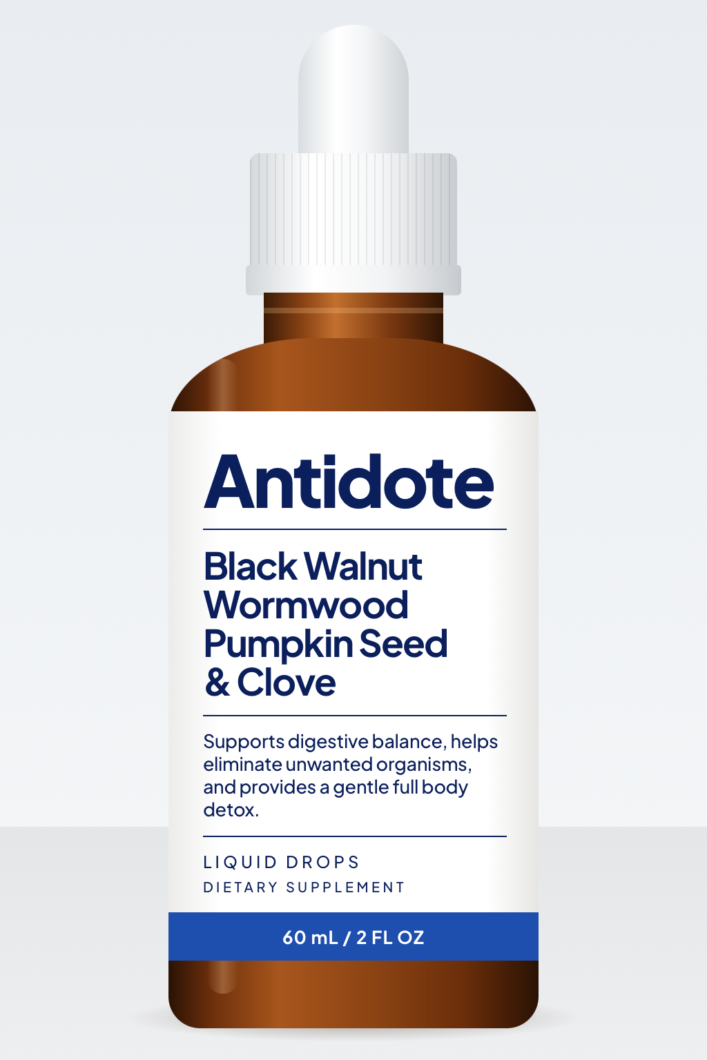 Antidote Supplements Black Walnut, Wormwood, Pumpkin Seed & Clove Drops  60 mL